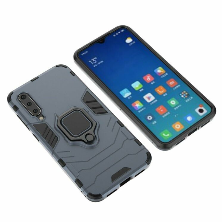 Чохол з підставкою Deexe Hybrid Case для Xiaomi Mi 9 SE - Dark Blue: фото 3 з 6