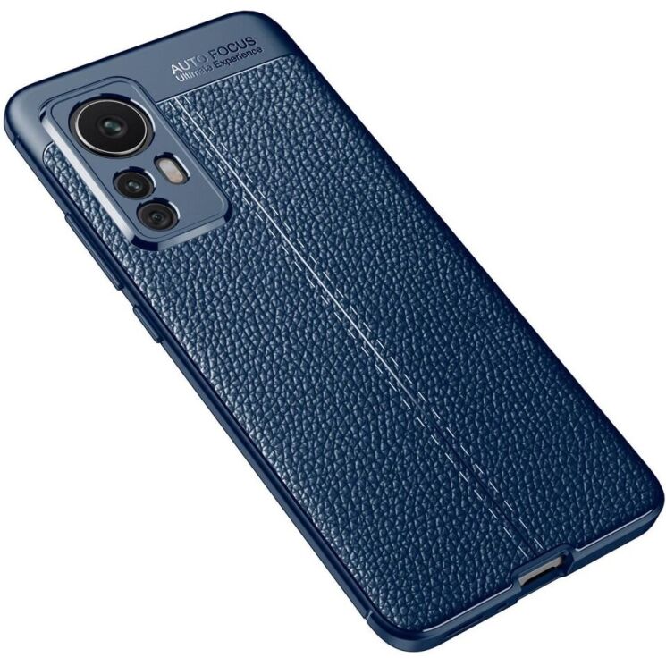 Защитный чехол Deexe Leather Cover для Xiaomi 12T - Blue: фото 2 из 9