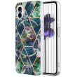 Защитный чехол Deexe Marble Pattern для Nothing Phone (1) - Blue / Green (307228LG)