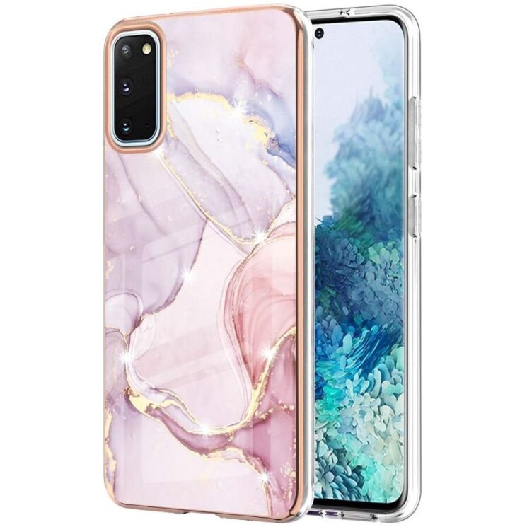 Защитный чехол Deexe Marble Style для Samsung Galaxy S20 (G980) - Rose Gold: фото 1 из 4