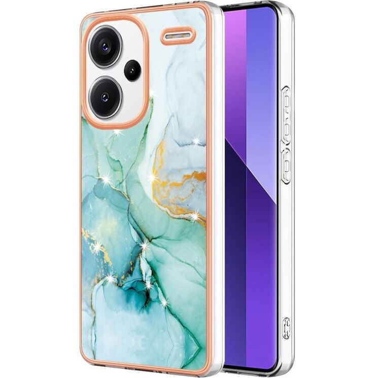 Защитный чехол Deexe Marble Style для Xiaomi Redmi Note 13 Pro+ - Green: фото 1 из 6