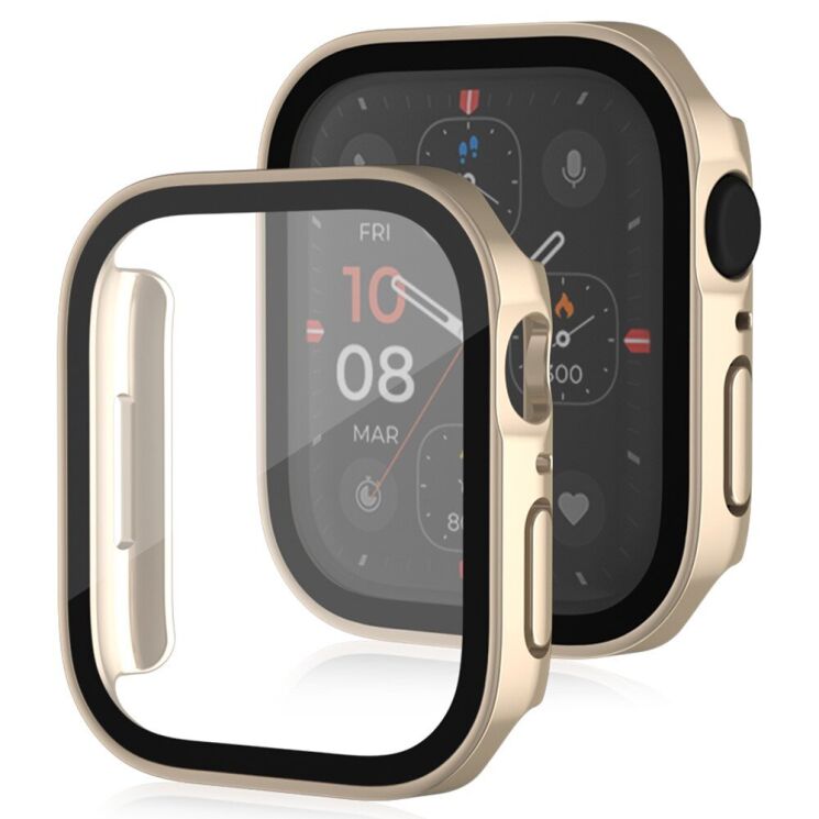 Захисний чохол Deexe Matte Fit для Apple Watch 45 mm (7 / 8 / 9 Series) - Rose Gold: фото 1 з 5