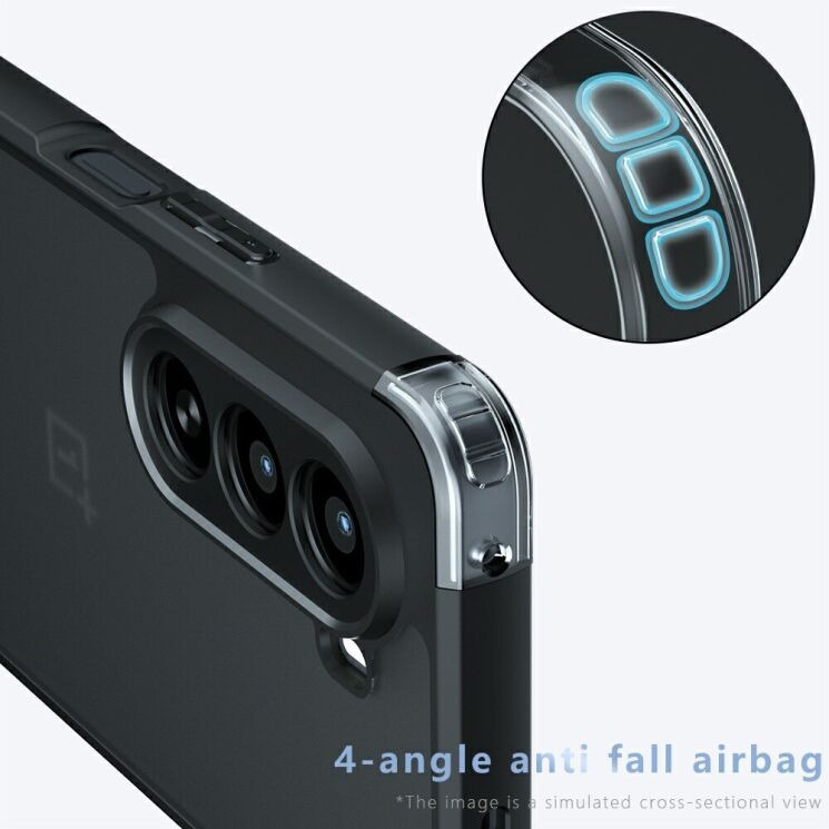 Защитный чехол Deexe Matte Skin для OnePlus Nord CE6 Lite - Transparent Black (391506TB) Защитный чехол Deexe Matte Skin для OnePlus Nord CE6 Lite - Transparent Black: фото 6 из 13