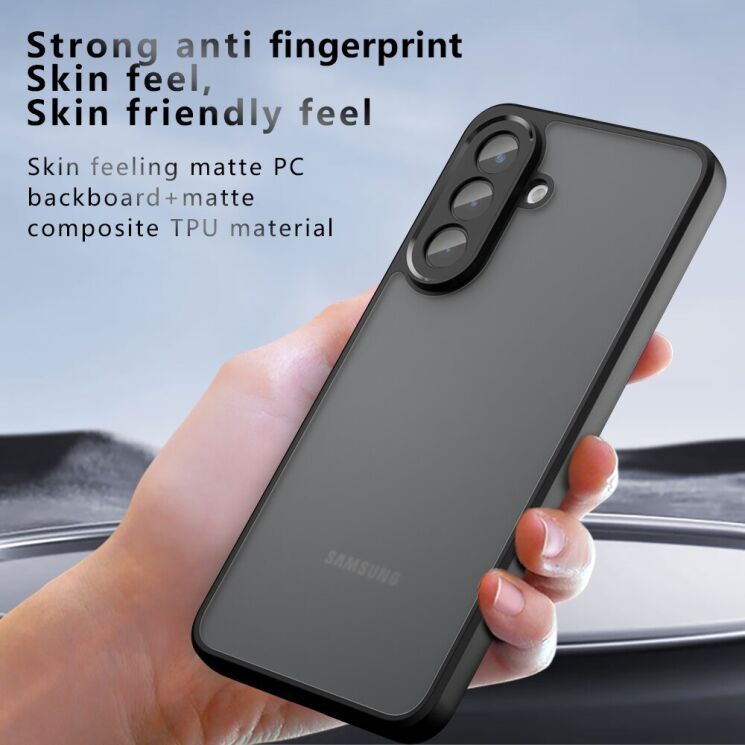 Захисний чохол Deexe Matte Skin для Samsung Galaxy A57 (A576) - Transparent Black: фото 8 з 10