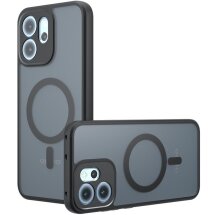 Захисний чохол Deexe Matte Skin with MagSafe для OPPO Reno 14 F/FS - Black: фото 1 з 12