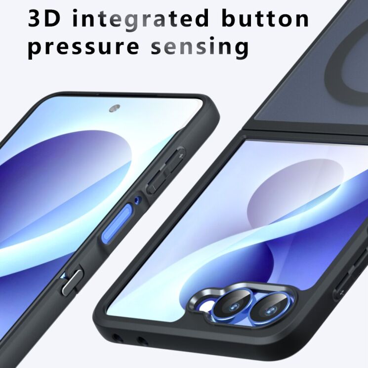 Захисний чохол Deexe Matte Skin with MagSafe (FF) для Samsung Galaxy Flip 8 - Black: фото 12 з 13
