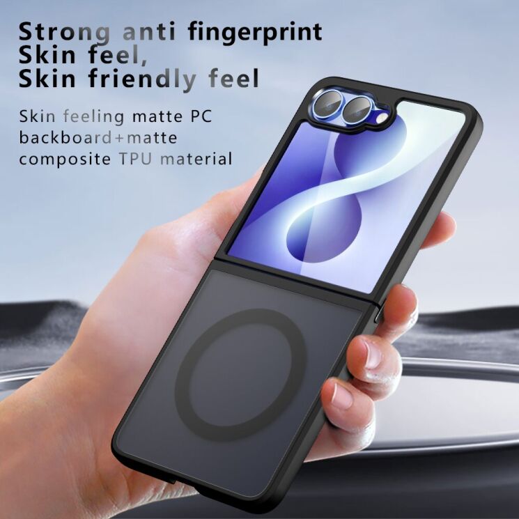 Захисний чохол Deexe Matte Skin with MagSafe (FF) для Samsung Galaxy Flip 8 - Black: фото 9 з 13