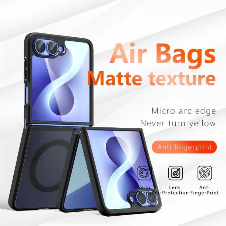Захисний чохол Deexe Matte Skin with MagSafe (FF) для Samsung Galaxy Flip 8 - Black: фото 4 з 13