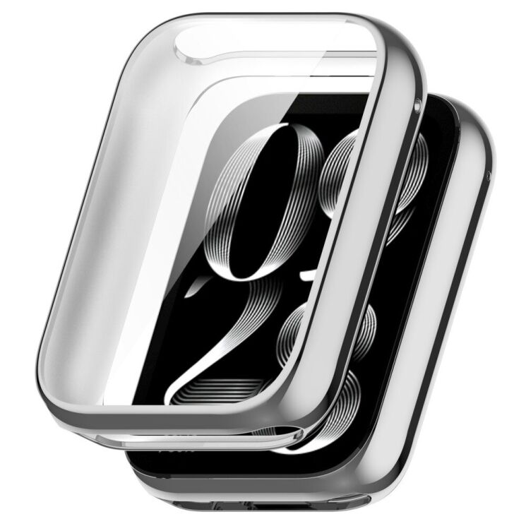 Защитный чехол Deexe Protective Frame для Xiaomi Mi Smart Band 9 Pro - Silver: фото 1 из 8