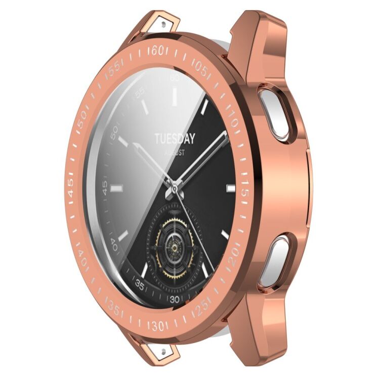 Защитный чехол Deexe Protective Frame для Xiaomi Watch S3 - Rose Gold: фото 4 из 7