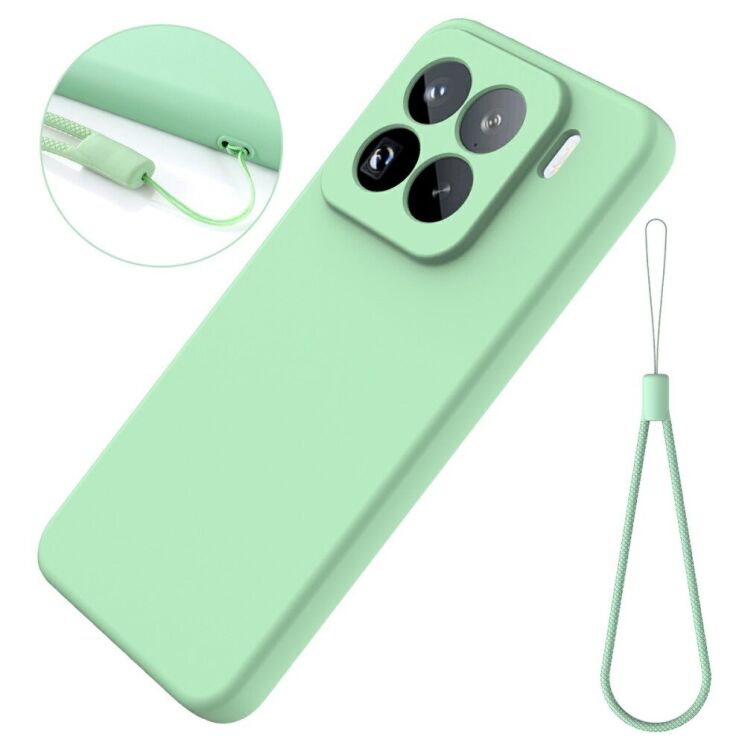 Защитный чехол Deexe Silicone Case для Xiaomi 15 Pro - Green: фото 2 из 8