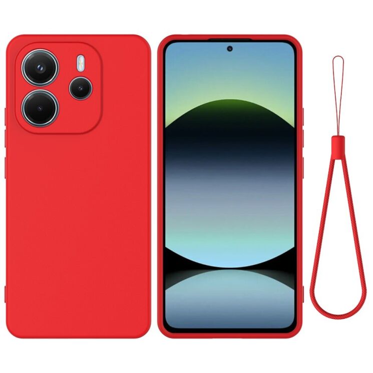 Защитный чехол Deexe Silicone Case для Xiaomi Redmi Note 14 4G - Red: фото 1 из 9