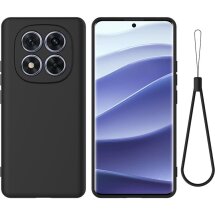 Защитный чехол Deexe Silicone Case для Xiaomi Redmi Note 14 Pro Plus - Black: фото 1 из 7