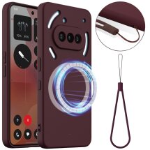Защитный чехол Deexe Silicone Case with MagSafe для Nothing Phone (3a) - Wine Red: фото 1 из 8
