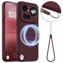 Защитный чехол Deexe Silicone Case with MagSafe для Nothing Phone (4a) Pro - Wine Red: фото 1 из 9