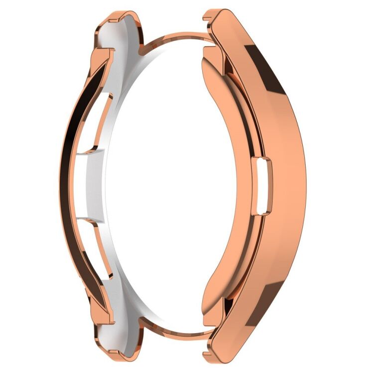 Захисний чохол Deexe Silicone Frame для Samsung Galaxy Watch 6 Classic (47mm) - Rose Gold: фото 3 з 8