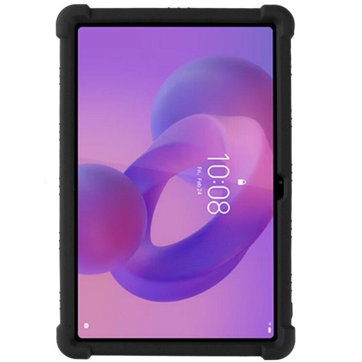 Захисний чохол Deexe Silicone Kickstand для Lenovo Tab K11 Gen 2 / Idea Tab (TB336) - Black: фото 3 з 10