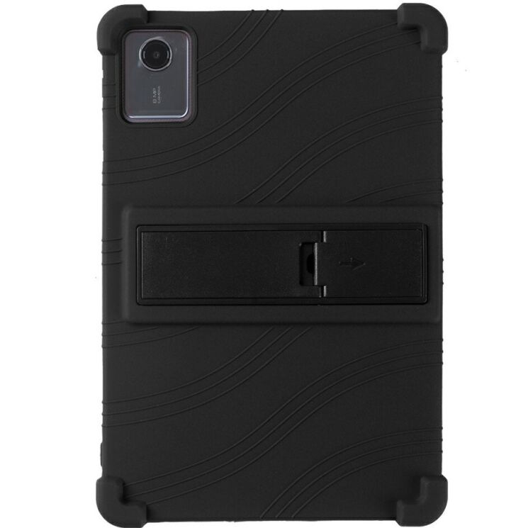 Захисний чохол Deexe Silicone Kickstand для Lenovo Tab K11 Gen 2 / Idea Tab (TB336) - Black: фото 2 з 10