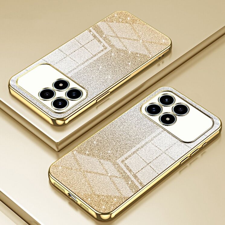 Захисний чохол Deexe Sparkles Cover для Xiaomi Poco F8 Pro - Gold: фото 2 з 7