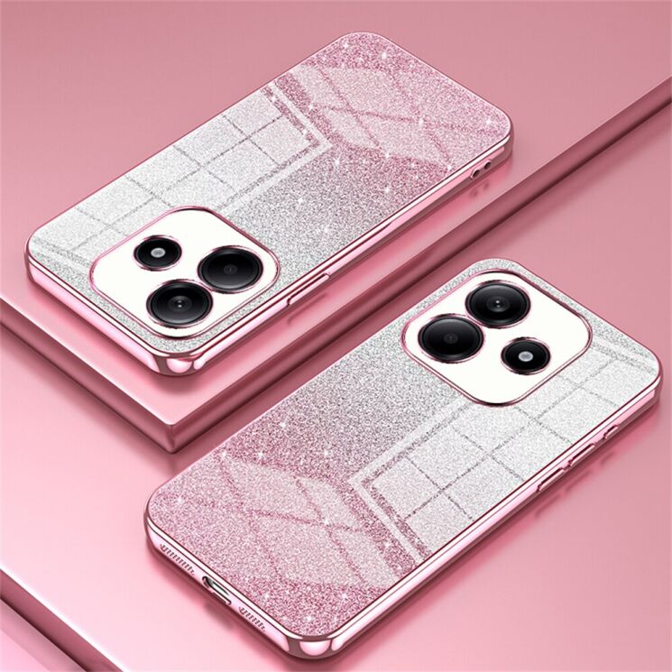 Защитный чехол Deexe Sparkles Cover для Xiaomi Redmi Note 14 4G - Pink: фото 2 из 7