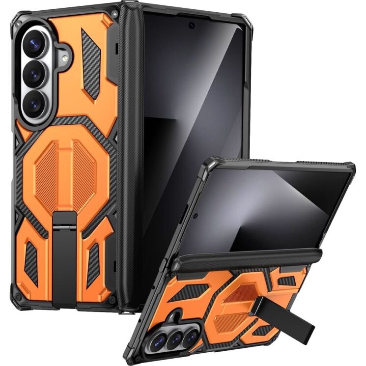 Защитный чехол Deexe Tank Stand для Samsung Galaxy Fold 8 Ultra / Fold 7 - Orange (424017O) Защитный чехол Deexe Tank Stand для Samsung Galaxy Fold 8 Ultra / Fold 7 - Orange: фото 1 из 10