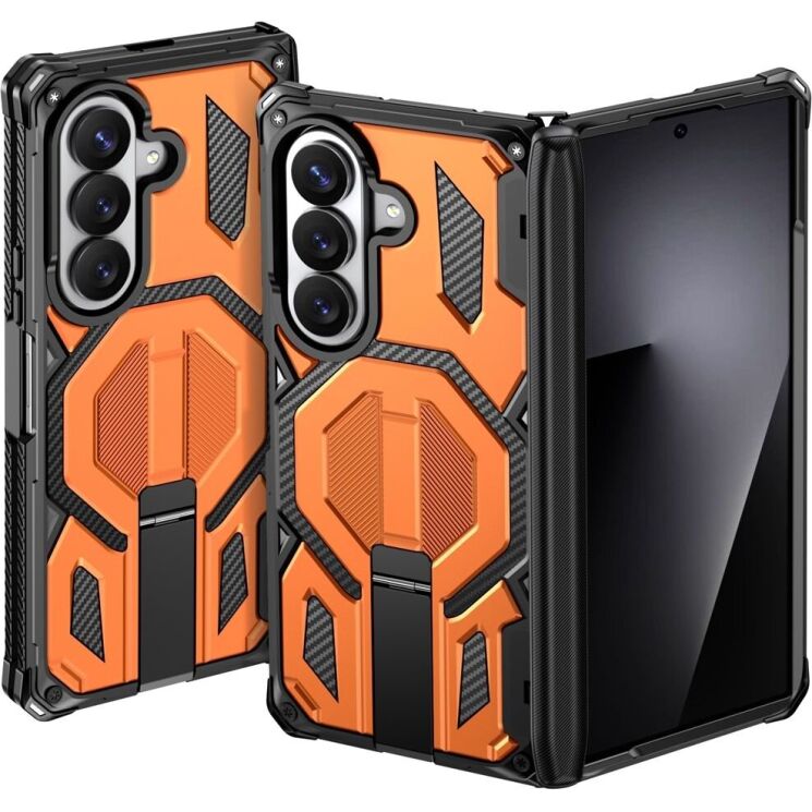 Защитный чехол Deexe Tank Stand для Samsung Galaxy Fold 8 Ultra / Fold 7 - Orange (424017O) Защитный чехол Deexe Tank Stand для Samsung Galaxy Fold 8 Ultra / Fold 7 - Orange: фото 3 из 10