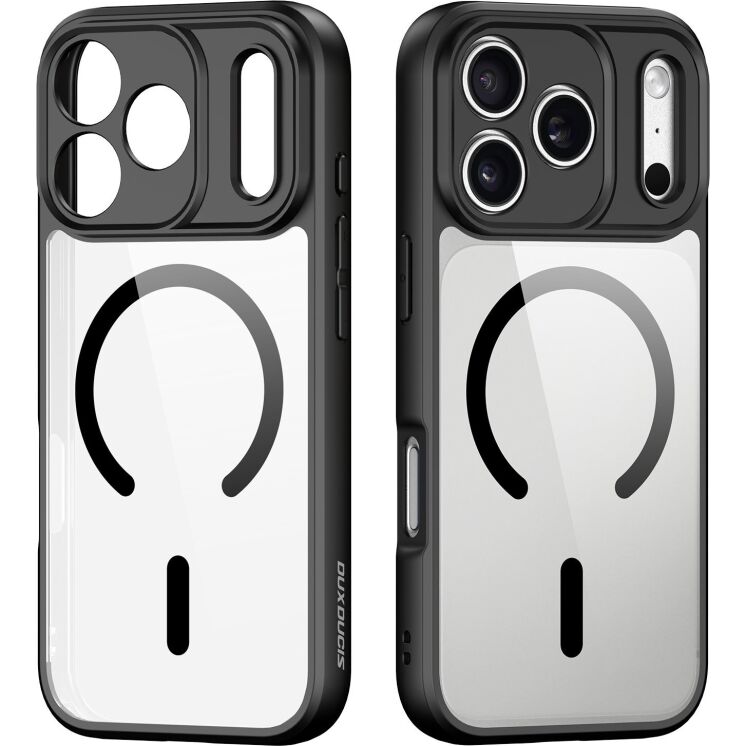Захисний чохол Dux Ducis Aimo Series (Clear) Magnetic для iPhone 18 Pro / 17 Pro - Black: фото 2 з 11