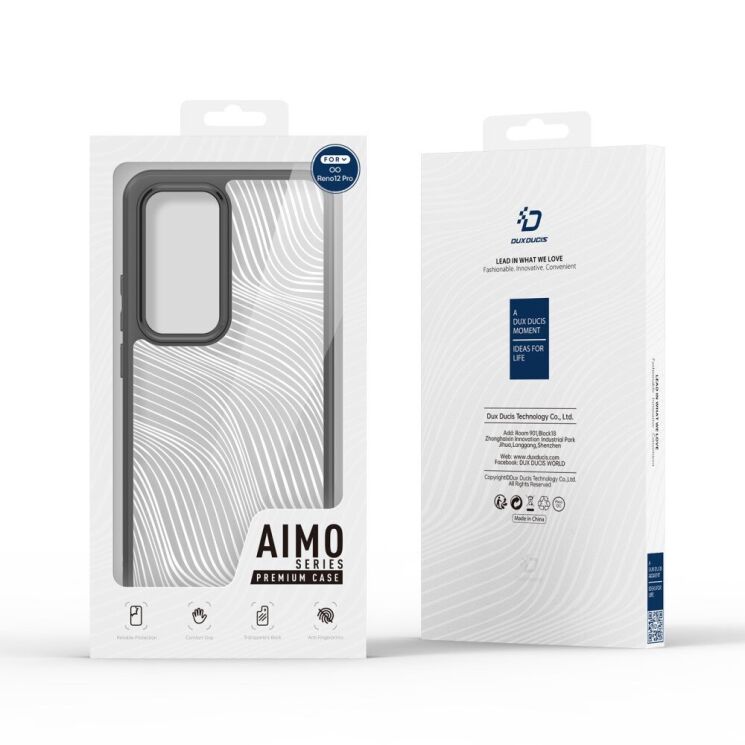 Защитный чехол DUX DUCIS Aimo Series для OPPO Reno 12 Pro - Black: фото 13 из 13