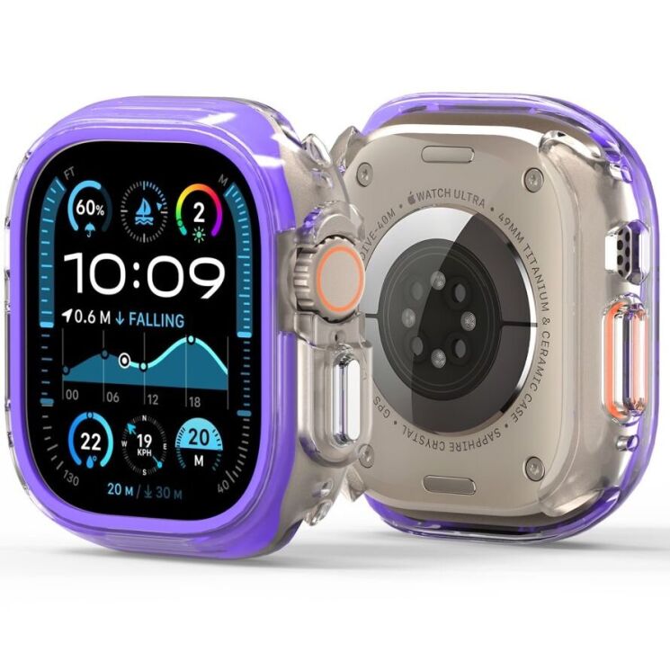 Защитный чехол DUX DUCIS Camo Series для Apple Watch Ultra / Ultra 2 (49mm) - Purple: фото 2 из 11