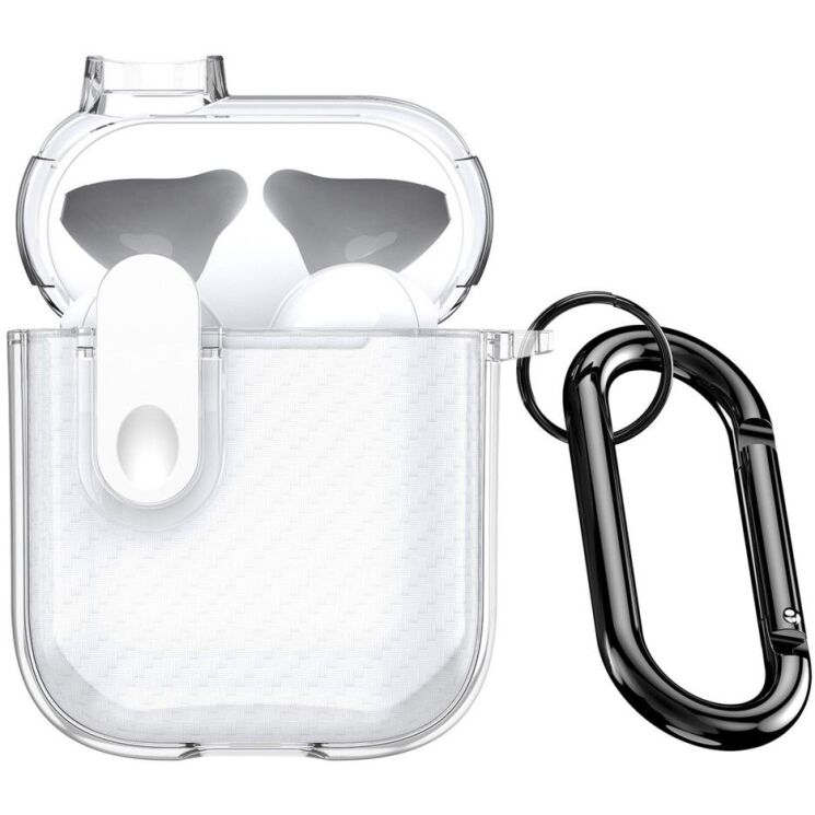 Защитный чехол DUX DUCIS PECK Series для Apple AirPods 1 / 2 - Clear White: фото 1 из 19