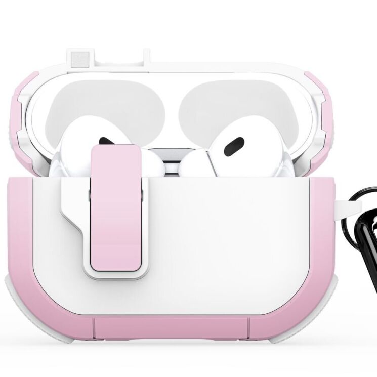 Захисний чохол DUX DUCIS PECP Series для Apple AirPods Pro 2 - White / Pink: фото 2 з 10