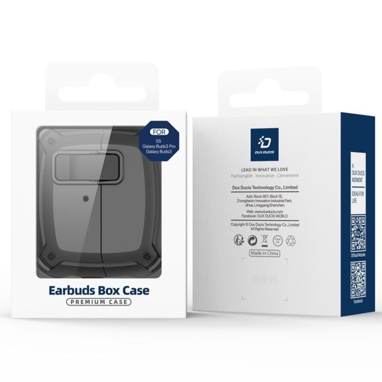 Защитный чехол DUX DUCIS SECH Series для Samsung Galaxy Buds 3 / Buds 3 Pro - White: фото 3 из 20