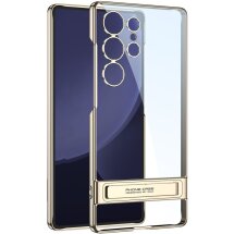 Защитный чехол GKK Stand Clear для Samsung Galaxy S25 Ultra (S938) - Champagne Gold: фото 1 из 10