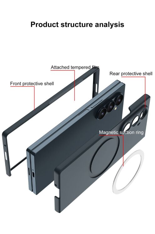 Захисний чохол GKK Super Slim MagSafe для Samsung Galaxy Fold 8 Ultra - Silver (424030S) Захисний чохол GKK Super Slim MagSafe для Samsung Galaxy Fold 8 Ultra - Silver: фото 7 з 13