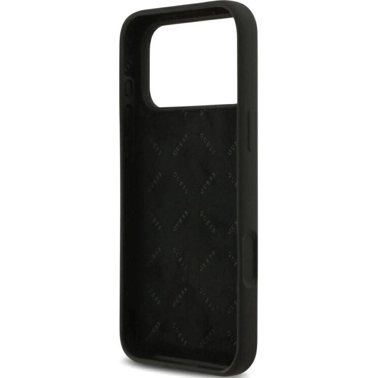 Защитный чехол Guess Silicone Big 4G Script для iPhone 17 Pro Max (GUHCP17XSC4GSMK) - Black: фото 7 из 8