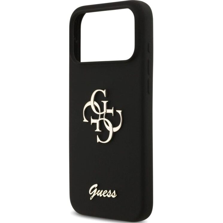 Защитный чехол Guess Silicone Big 4G Script для iPhone 17 Pro Max (GUHCP17XSC4GSMK) - Black: фото 6 из 8