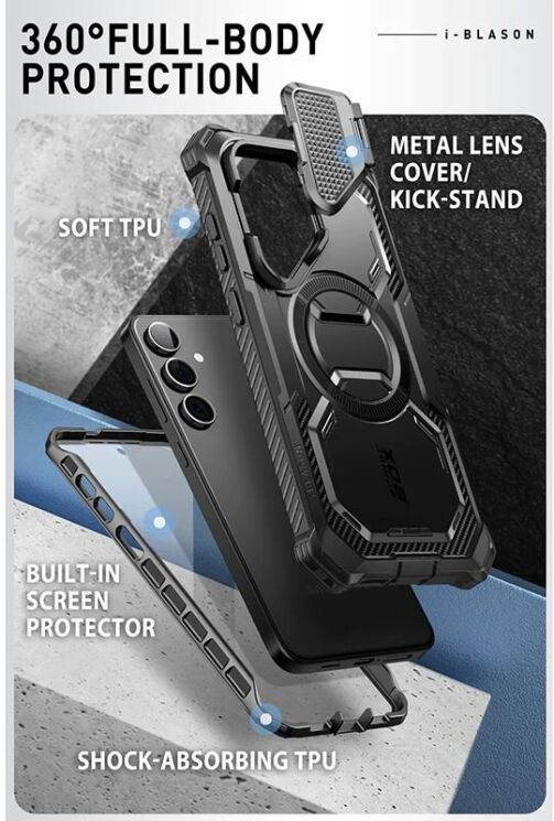 Защитный чехол i-Blason Armorbox Mag by Supcase для Samsung Galaxy S24 Plus (S926) - Black: фото 4 из 8