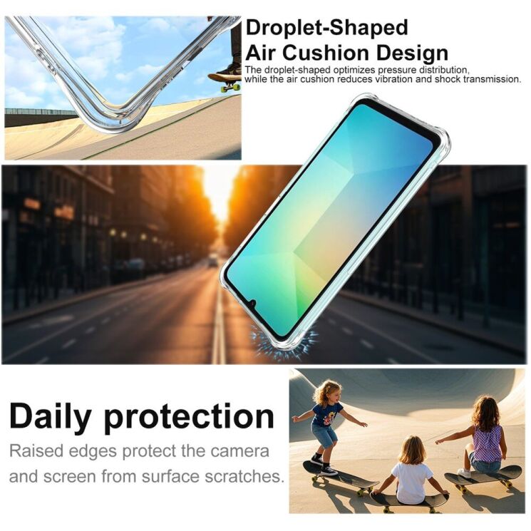 Захисний чохол IMAK Airbag MAX Case для Samsung Galaxy A07 (A075) - Matte Black: фото 4 з 9