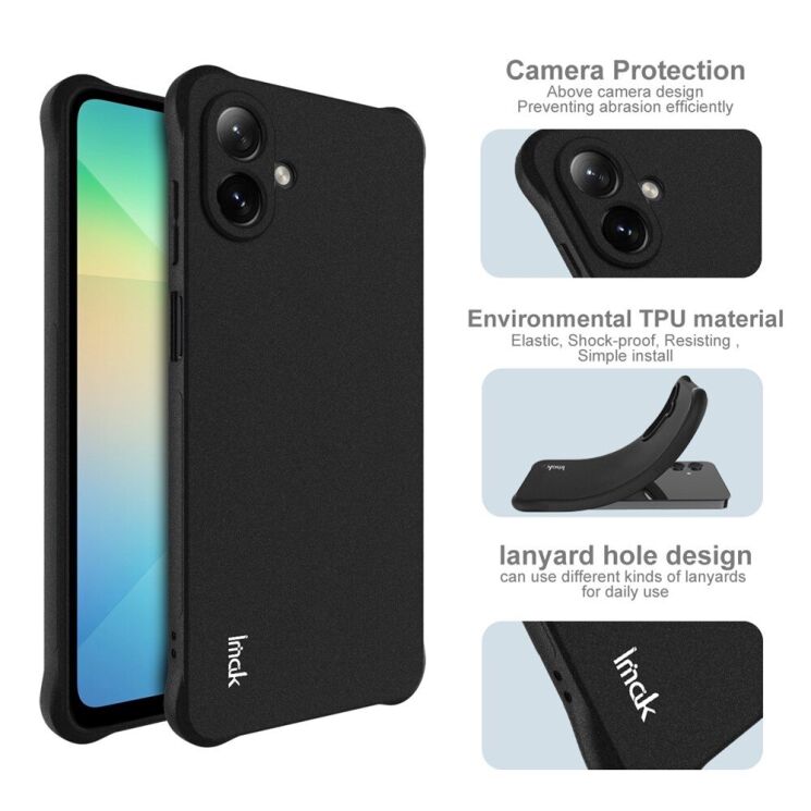 Захисний чохол IMAK Airbag MAX Case для Samsung Galaxy A07 (A075) - Matte Black: фото 3 з 9