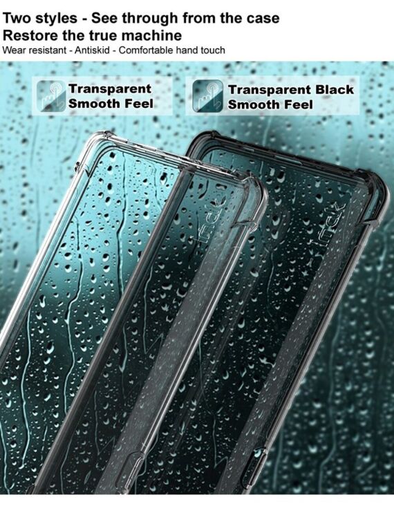 Защитный чехол IMAK Airbag MAX Case для Xiaomi Poco X4 GT - Transparent Black: фото 7 из 12