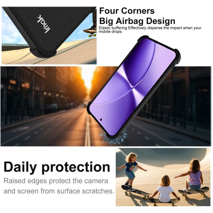 Захисний чохол IMAK Airbag Sand Case для Xiaomi Poco X8 Pro Max - Matte Black: фото 5 з 8