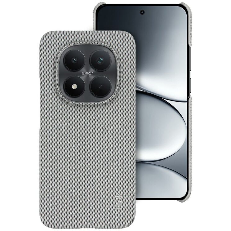 Защитный чехол IMAK Fabric Case для Xiaomi Redmi Note 15 Pro Plus / Poco M8 Pro 5G - Light Grey: фото 1 из 8