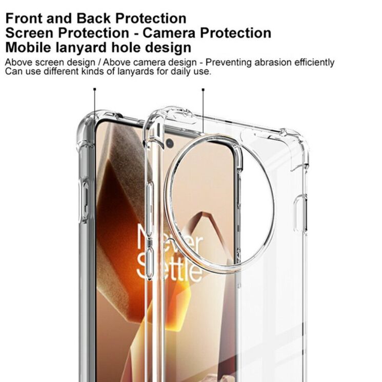 Защитный чехол IMAK Space Shield для OnePlus 13 - Transparent: фото 5 из 8