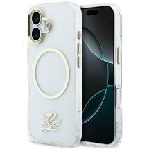 Защитный чехол Karl Lagerfeld IML KL Script Logo MagSafe для iPhone 17 (KLHMP17S5HSKMEDH) - Clear: фото 1 из 7