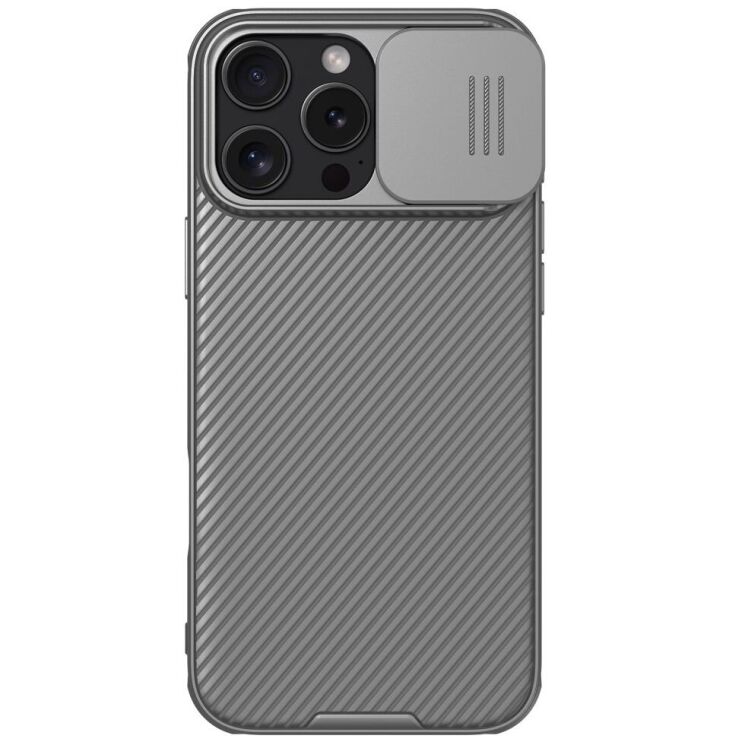 Защитный чехол NILLKIN CamShield Pro для Apple iPhone 16 Pro - Grey: фото 1 из 18