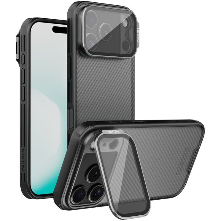 Захисний чохол NILLKIN CamShield Prop (Clear Version) для iPhone 18 Pro / 17 Pro - Black (423616B) Захисний чохол NILLKIN CamShield Prop (Clear Version) для iPhone 18 Pro / 17 Pro - Black: фото 1 з 17