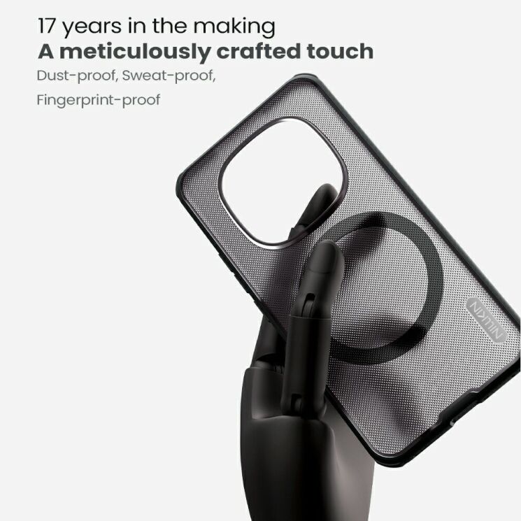 Защитный чехол NILLKIN Super Frosted Shield Pro Magnetic для Xiaomi Redmi Note 15 Pro 5G - Black: фото 8 з 15