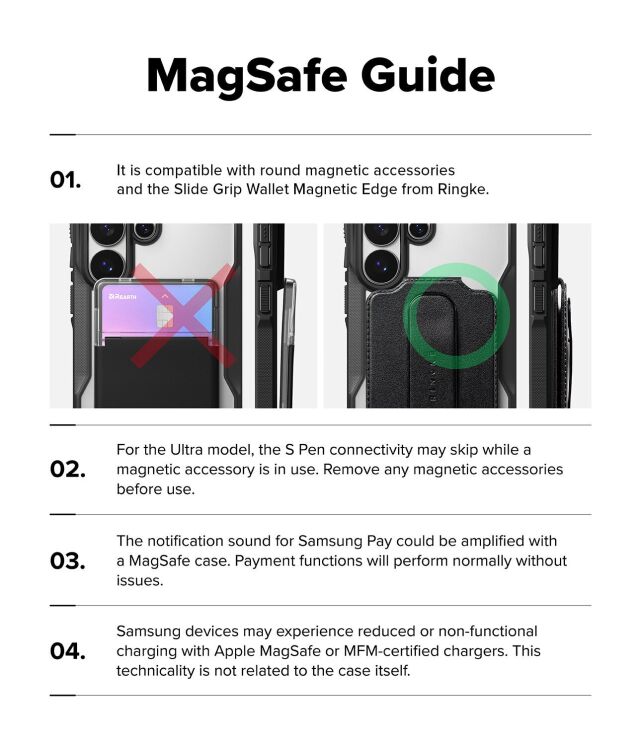 Захисний чохол Ringke Fusion X MagSafe для Samsung Galaxy S26 Ultra (S948) 8800328814660 - Black: фото 17 з 17