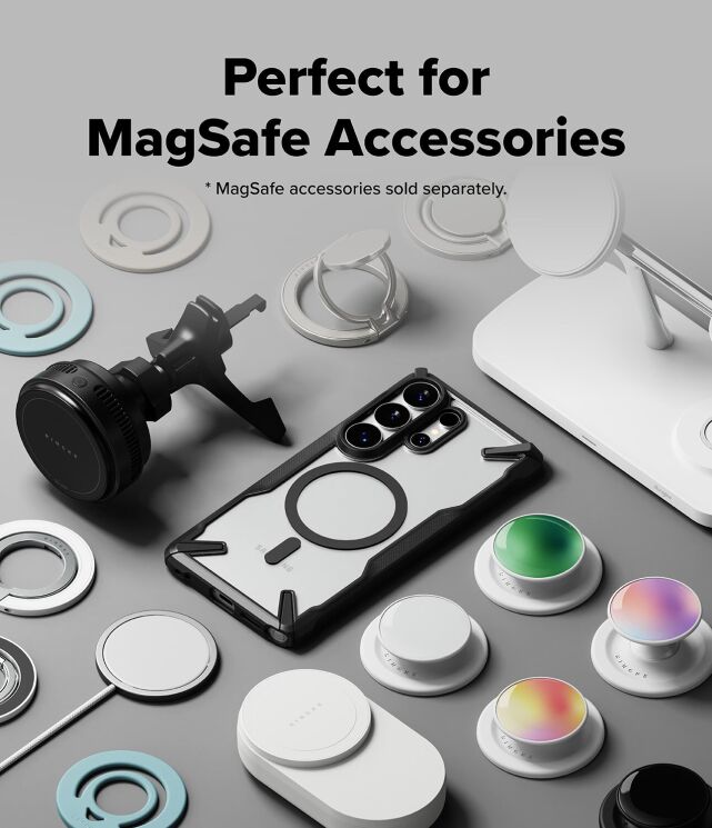 Захисний чохол Ringke Fusion X MagSafe для Samsung Galaxy S26 Ultra (S948) 8800328814660 - Black: фото 4 з 17