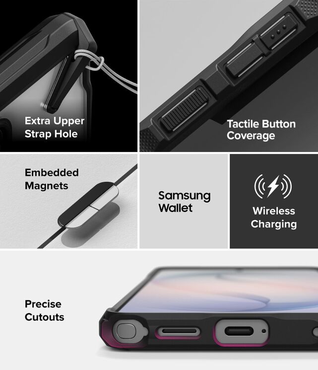 Захисний чохол Ringke Fusion X MagSafe для Samsung Galaxy S26 Ultra (S948) 8800328814660 - Black: фото 14 з 17